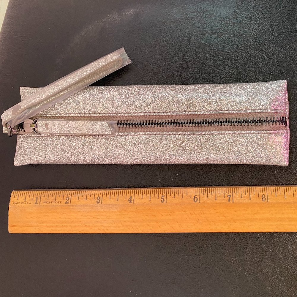 Gap Glitter Silver Zipper Case